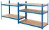 ECD Germany Werkstattregal 2er Set Blau Metall 200x100x60cm (875kg)