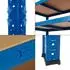 ECD Germany Werkstattregal 2er Set Blau Metall 200x100x60cm (875kg)