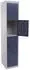 MCW Preston T163 Schließfachschrank 4 Fächer Metall 180x38x45cm anthrazit-grau (71117)