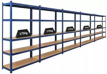 Proregal Ragnar Schwerlastregal 180x120x40cm Fachlast 175kg Blau (MRD26-04)