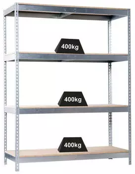Proregal Wood Yeti Four Schwerlastregal 200x180x75cm Fachlast 400kg verzinkt (PR_RS20-24)
