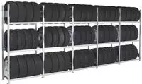qpool24 Container-Regalset f&uuml;r 20"-Container, 2000 x 11752 x 400 mm (HxBxT),