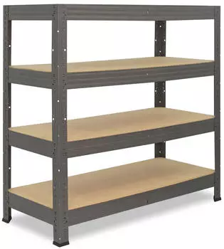 Shelfplaza PRO Schwerlastregal Metall grau 90x100x60cm 200kg/Boden (5609601024)