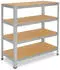Shelfplaza HOME Schwerlastregal 100x110x60cm verzinkt 4 Böden 175kg/Boden (4110601114)