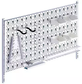 Element System Heimwerker Organizer 2 Stahl-Lochplatten 80x20cm wei&szlig; (11300-00004)
