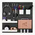 VEVOR Stecktafel-Wand-Organizer 28x28cm 4er-Set Kunststoff Schwarz (Pegboard Kit B4)