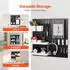 VEVOR Stecktafel-Wand-Organizer 28x28cm 4er-Set Kunststoff Schwarz (Pegboard Kit B4)