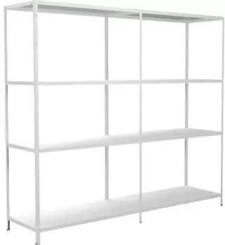 Schulte Steckregal Grund- und Anbaufeld 180x200x50cm 8 B&ouml;den, wei&szlig;
