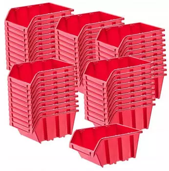 Kadax Viken Werkstatt-Stapelkiste PP Kunststoff 155x100mm Rot 50 Stück