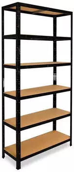 Shelfplaza BLACK Schwerlastregal Metall schwarz 180x40x23cm 6 B&ouml;den (41318230416)