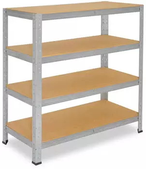 Shelfplaza HOME Schwerlastregal 100x90x45cm Metall verzinkt 4 B&ouml;den (4110450914)