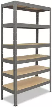 Shelfplaza PRO Schwerlastregal Metall Grau 200x120x40cm 6 B&ouml;den (5620401226)