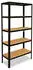 Shelfplaza BLACK Schwerlastregal Metall schwarz 200x80x23cm (41320230815)