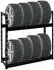 Proregal Tiger Reifenregal 2 Ebenen, 8 Reifen, 100x110x35cm, Schwarz (RT24-02)