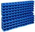 vidaXL Behälter-Set für Kleinteile mit Wandplatten 128-tlg. Blau (150808)