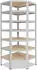 Shelfplaza OFFICE Eckregal 230x70x40cm 7 Böden lichtgrau 125kg Traglast (41223400717C)
