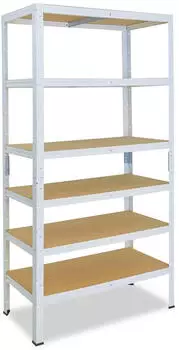 Shelfplaza HOME Schwerlastregal 180x75x45cm 6 B&ouml;den 145kg/Boden wei&szlig; (4318457516)