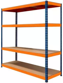MonsterShop S-Rax Stahlregal 4 Böden 180x180x60cm 300kg/Boden (S-Rax)