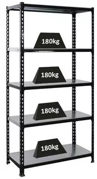 Proregal Metal Shark Schwerlastregal 180x90x40cm Fachlast 180kg Anthrazit-Verzinkt (PR_RS3-23)