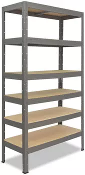 Shelfplaza PRO Schwerlastregal Metall grau 230x60x40cm 6 B&ouml;den 166kg (5623400626)