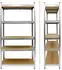 ECD Germany Regalsystem 3er-Set Eckregal 180x90x40cm Metall/MDF bis 750kg