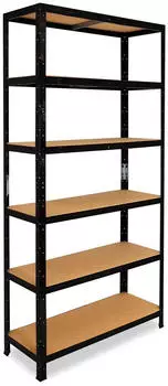 Shelfplaza BLACK Schwerlastregal Metall schwarz 180x45x40cm 6 B&ouml;den (41318404516)