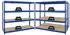 Proregal DINO 3er-Set Schwerlastregal 4 Ebenen 180x180x60cm 500kg Blau (PR_MRK16-18)
