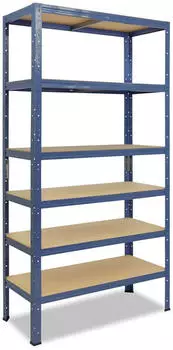 Shelfplaza HOME Schwerlastregal 230x110x30cm Metall Blau 6 B&ouml;den 145kg (4223301116)