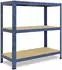 Shelfplaza HOME Schwerlastregal 90x90x45cm Metall Blau 3 Böden (4209450913)