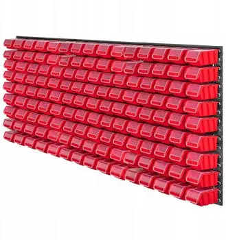 Kadax Werkzeugwandregal 174x78cm Kunststoff Rot 135-tlg. (K7695)