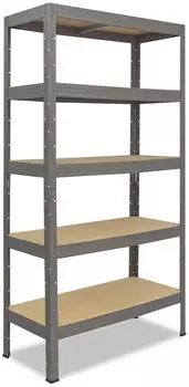 Shelfplaza PROFI Schwerlastregal Metall grau 200x50x45cm 5 B&ouml;den (5620450525)