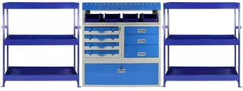MonsterShop Tempest Metall-Regalset für Transporter, Blau (23582)