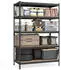 Songmics Schwerlastregal 5 Ablagen 60x120x180cm 875kg schwarz (GLR600B01)