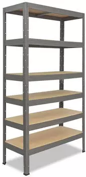 Shelfplaza PROFI Schwerlastregal Metall grau 200x60x30cm 6 B&ouml;den (5620300626)