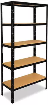 Shelfplaza BLACK Schwerlastregal Metall 200x75x50cm 5 B&ouml;den 175kg/Boden (41320507515)