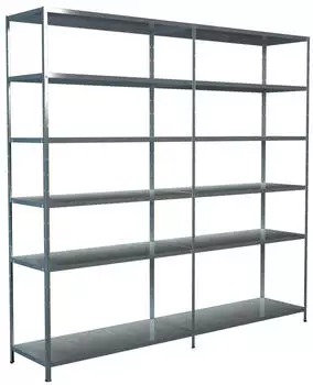 Schulte Steck-Grundregal und Anbauregal 2400x2300x500mm 12 B&ouml;den verzinkt