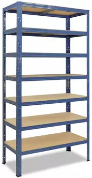 Shelfplaza HOME Schwerlastregal 230x50x60cm 7 B&ouml;den 125kg Blau Stahl (4223600517)