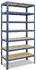 Shelfplaza HOME Schwerlastregal 230x50x60cm 7 Böden 125kg Blau Stahl (4223600517)