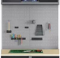 vidaXL Werkzeugwandpaneel 2 pcs Grau 100 x 1 x 80 cm