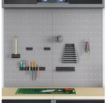 vidaXL Lochplatten-Wandpaneel 2er-Set 50x80cm Stahl, Grau (4103483)