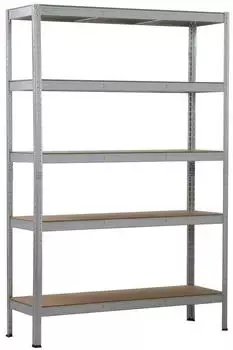 Schulte Stecksystem-Schwerlastregal 5 MDF-B&ouml;den 180x120x40cm verzinkt 750kg (R5519-05-02)