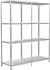 Schulte Steckregal Grund- und Anbauregal 180x140x50cm 8 Böden Metall Weiß