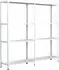Schulte Steckregal Grund- und Anbauregal 180x140x50cm 8 Böden Metall Weiß