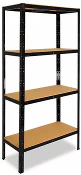Shelfplaza BLACK Schwerlastregal Metall 180x40x50cm 4 B&ouml;den 175kg/Boden (41318500414)