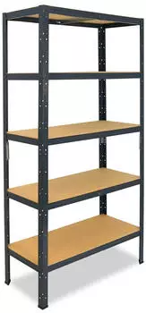 Shelfplaza HOME Schwerlastregal 200x100x40cm Metall Anthrazit 5 B&ouml;den (4520401015)