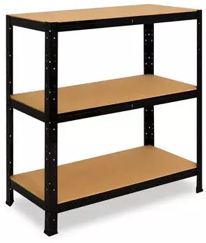 Shelfplaza BLACK Schwerlastregal Stahl schwarz 90x120x30cm 3 B&ouml;den (41309301213)