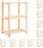 vidaXL Lagerregal 3 Böden 60x38x90cm Massivholz Kiefer 150kg (10er-Set)