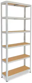 Shelfplaza OFFICE Aktenregal Metallregal 200x90x60cm lichtgrau 6 B&ouml;den (41220600916)
