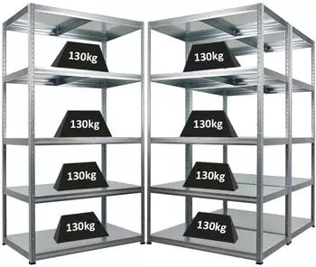 Proregal Steel Eagle 3er-Set Schwerlastregal 180x100x60cm 130kg verzinkt (PR_MRK9-22)