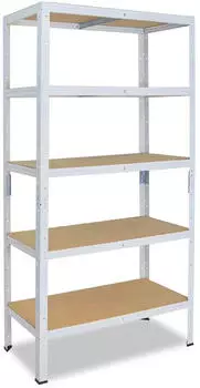 Shelfplaza Metallregal Industrial Style Wei&szlig; 180x70x23cm 5 B&ouml;den 175kg/Boden (4318230715)